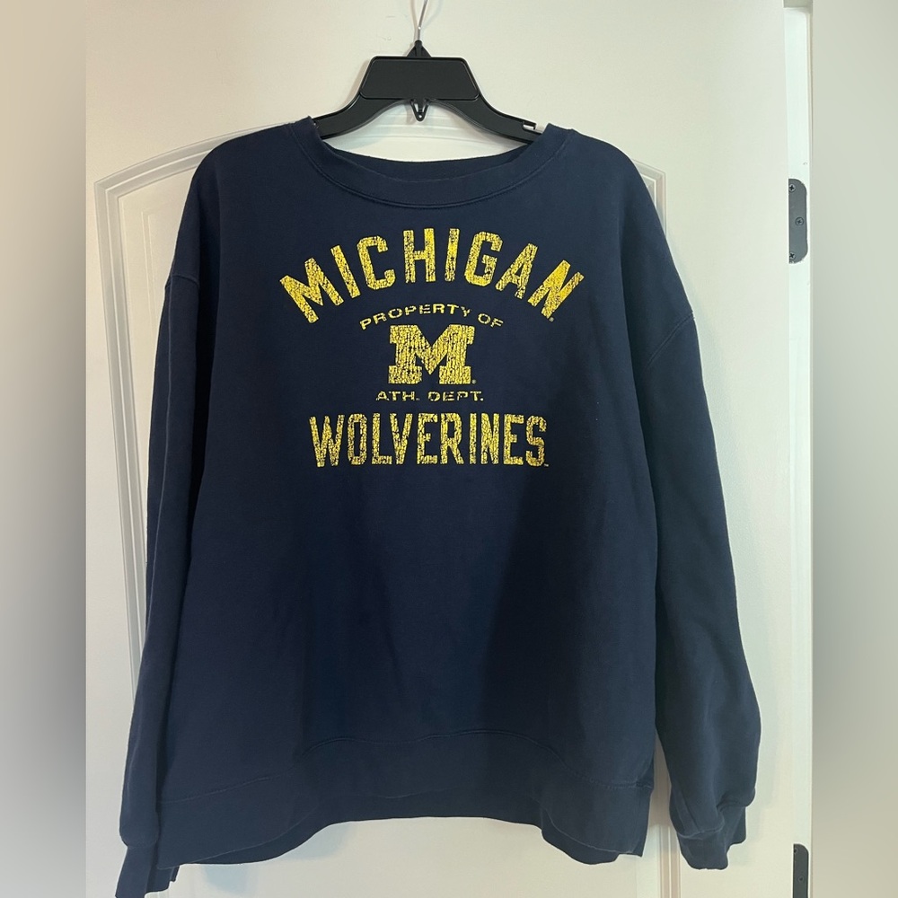 Vintage Michigan Wolverines Navy Sweatshirt